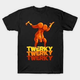 Twerky Twerking Turkey Funny Turkey Butt Thanksgiving Twerk Turkey T-Shirt